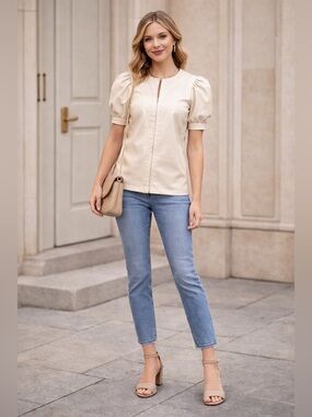 Steve Madden Faux Leather Suede Women’s Top Size M